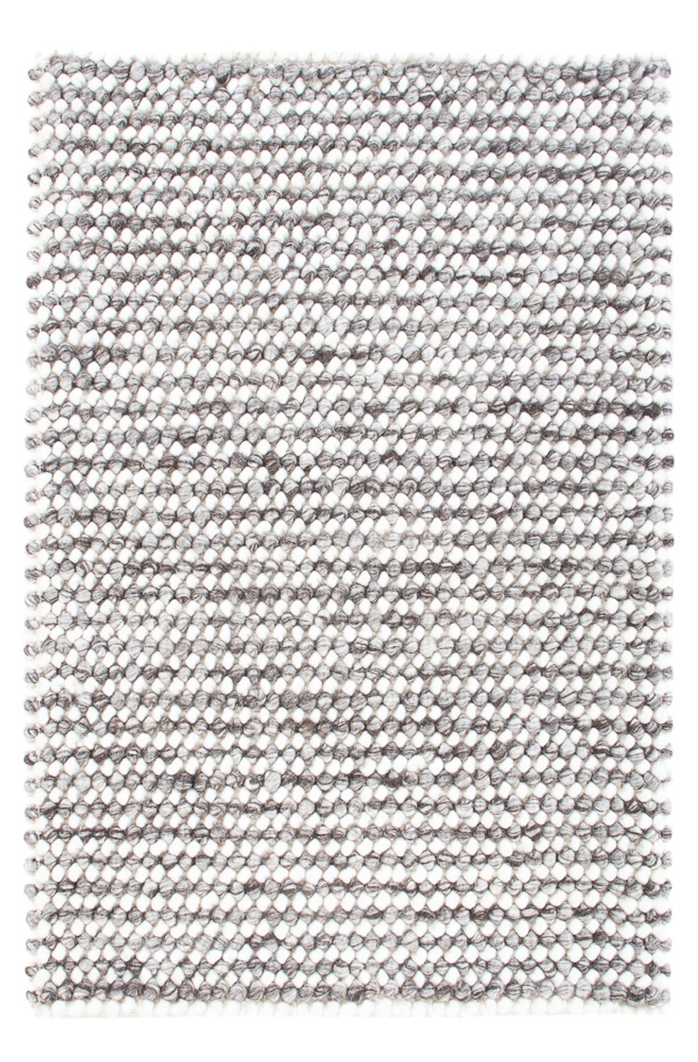 Wollteppich - 94 x 60 cm - grau