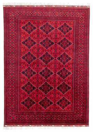 Tapis afghan - 298 x 198 cm - rouge