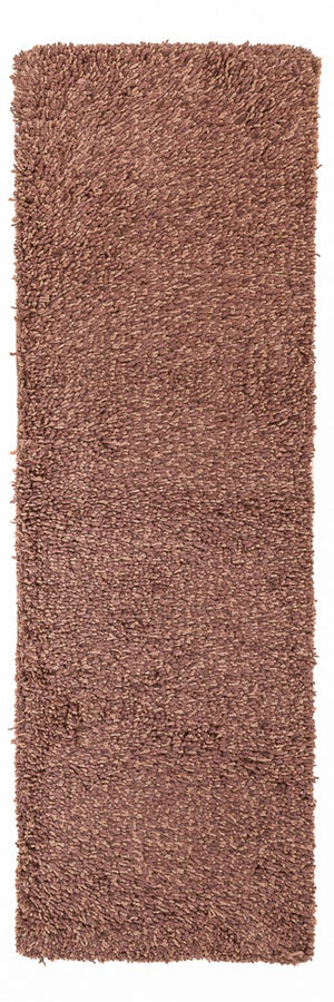 Tapis de couloir Tapis à poils longs - 203 x 64 cm - marron