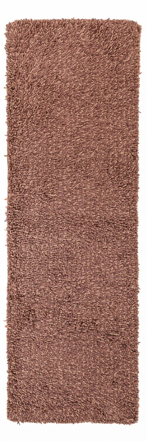 Tapis de couloir Tapis à poils longs - 203 x 64 cm - marron
