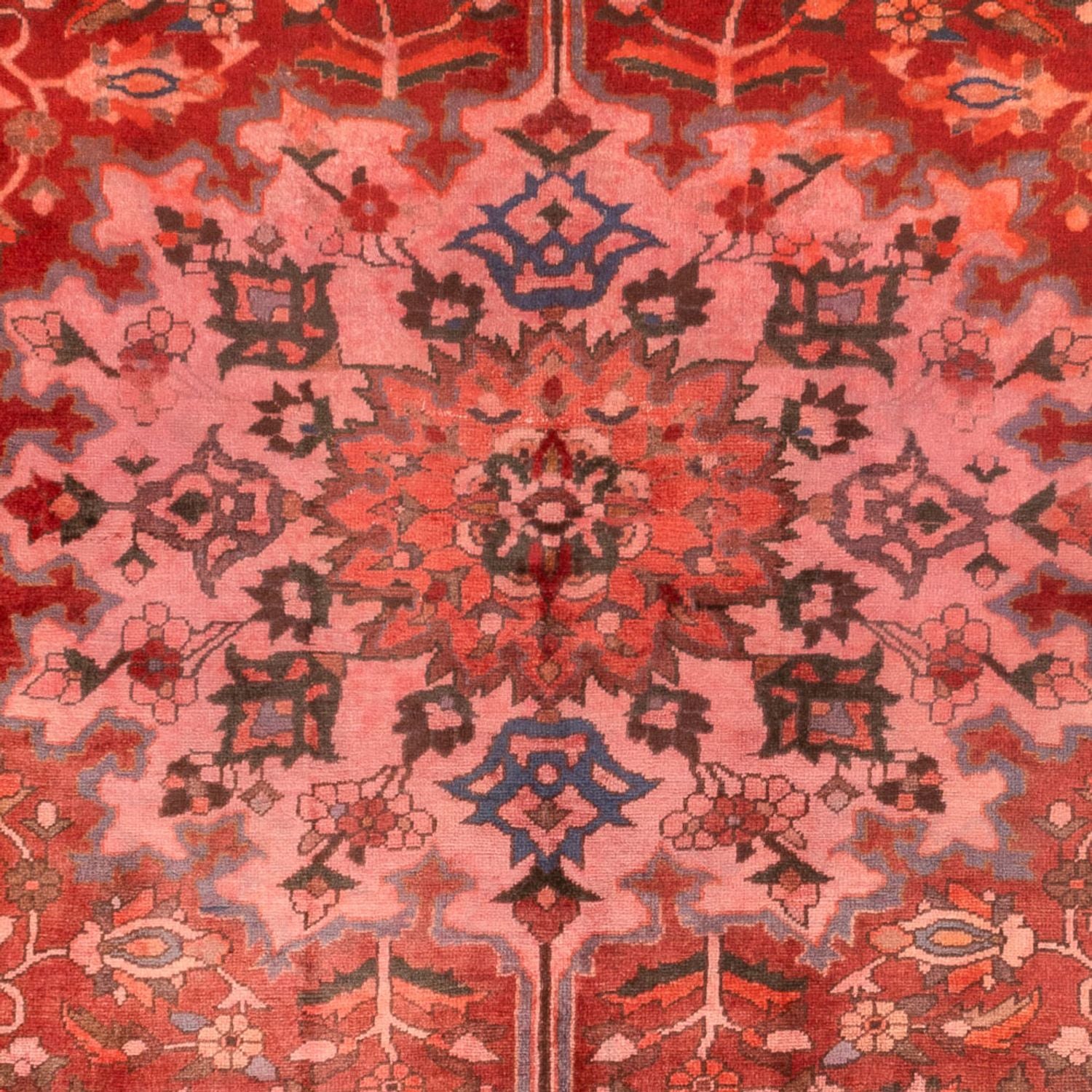 Tapis persan - Nomadic - 210 x 162 cm - rouge clair