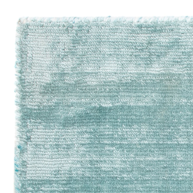 Tapis en viscose carré  - 30 x 30 cm - bleu clair