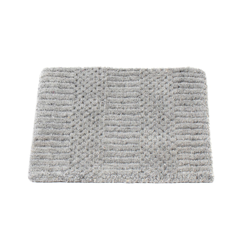Tapis en laine carré  - 32 x 32 cm - gris foncé