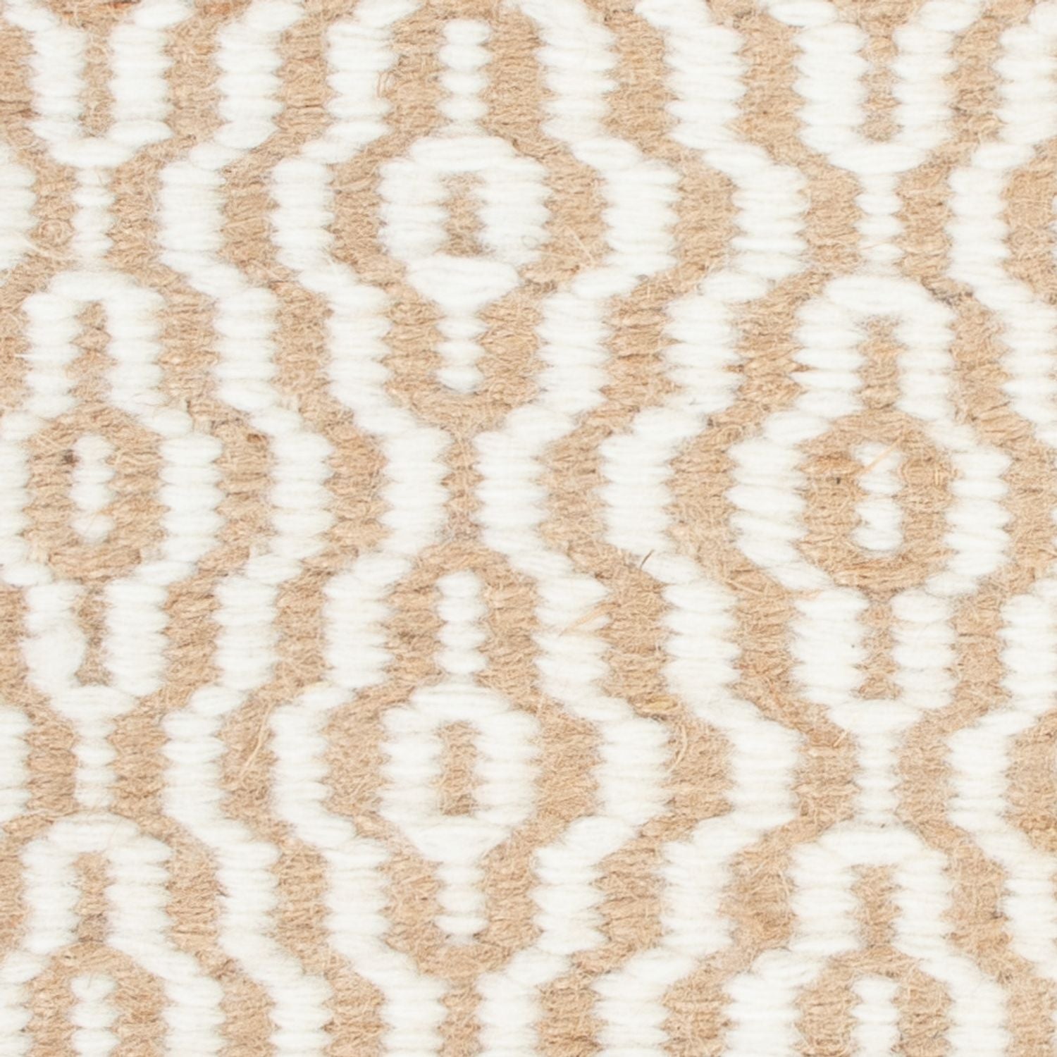 Tapis en laine carré  - 35 x 32 cm - beige