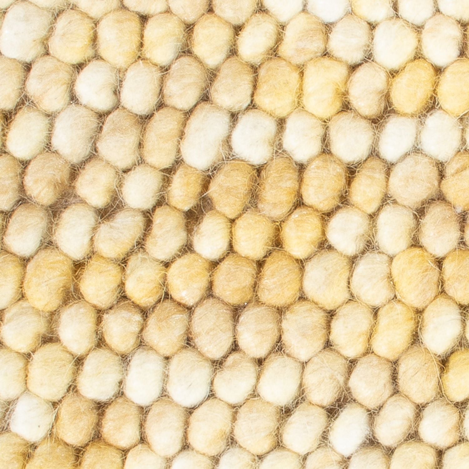Tapis en laine carré  - 32 x 32 cm - beige clair