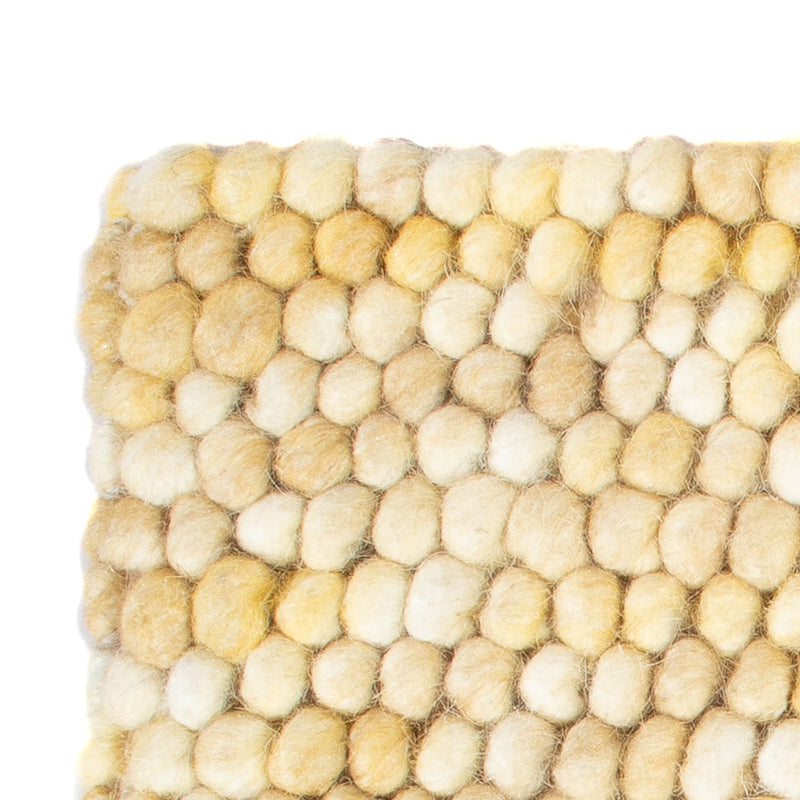 Tapis en laine carré  - 32 x 32 cm - beige clair