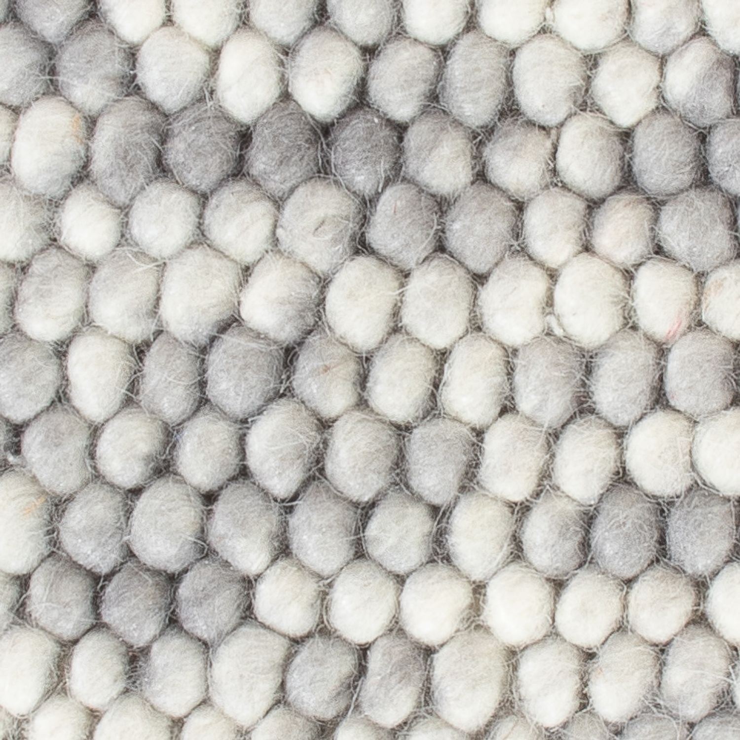 Tapis en laine carré  - 32 x 32 cm - gris clair