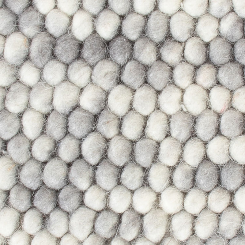 Tapis en laine carré  - 32 x 32 cm - gris clair