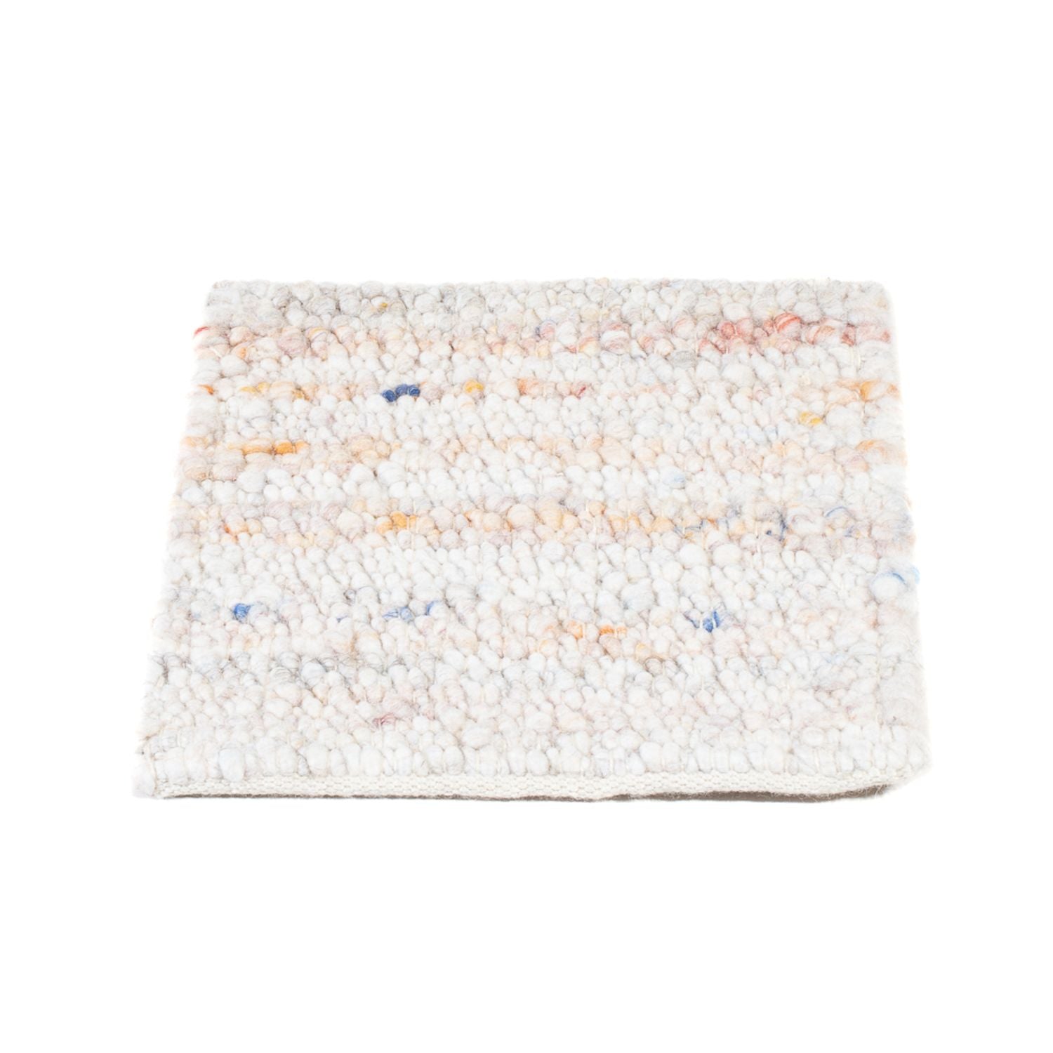 Tapis en laine carré  - 35 x 32 cm - multicolore