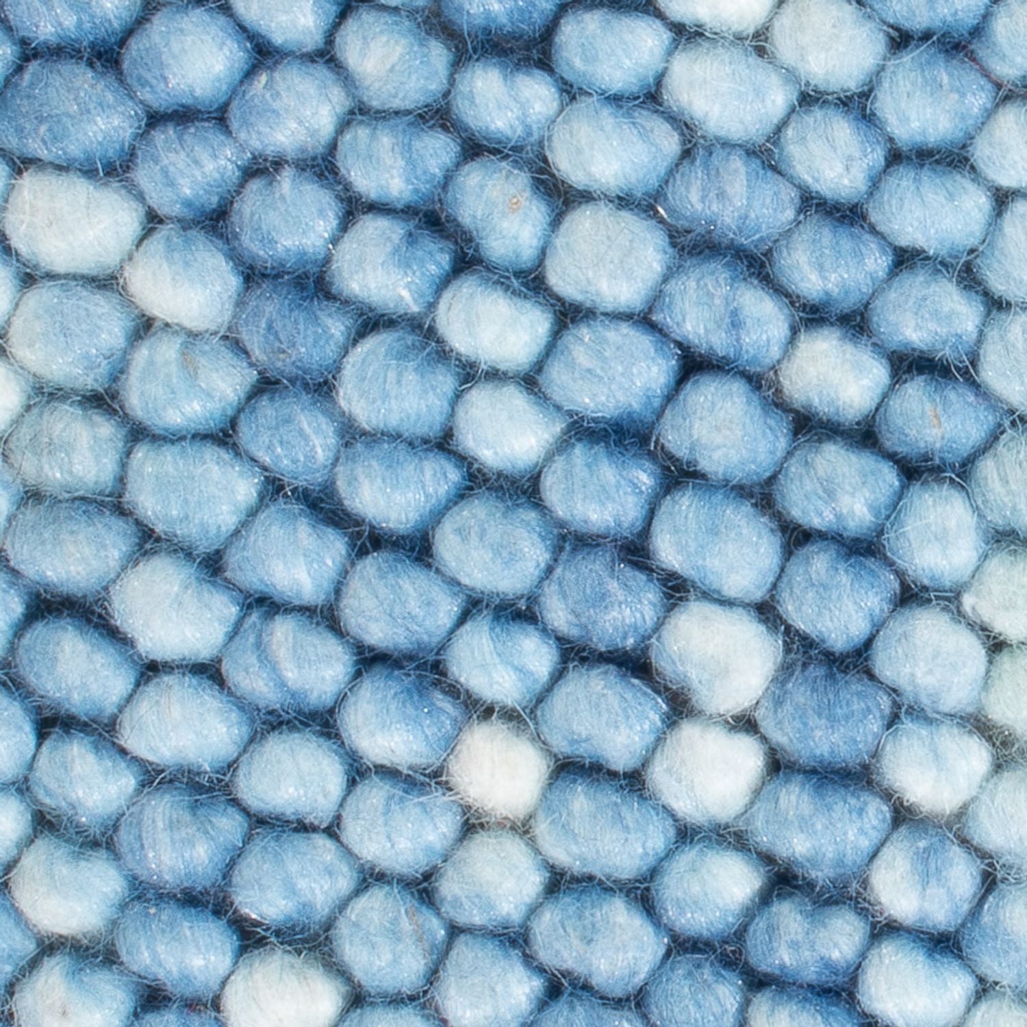 Tapis en laine carré  - 25 x 25 cm - bleu clair