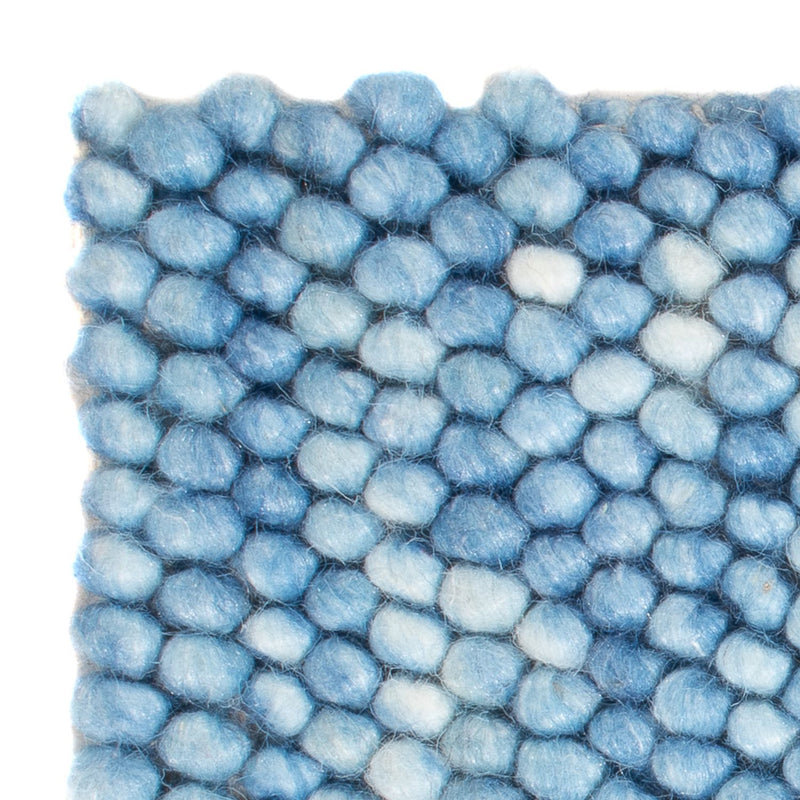 Tapis en laine carré  - 25 x 25 cm - bleu clair
