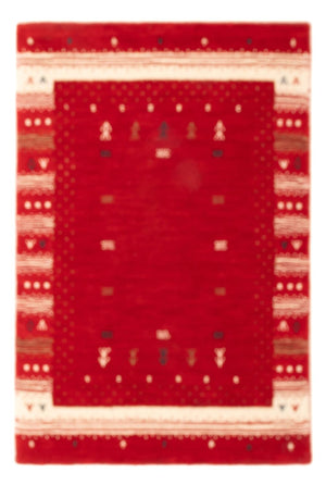 Gabbeh Teppich - Loribaft Softy - 90 x 60 cm - rot