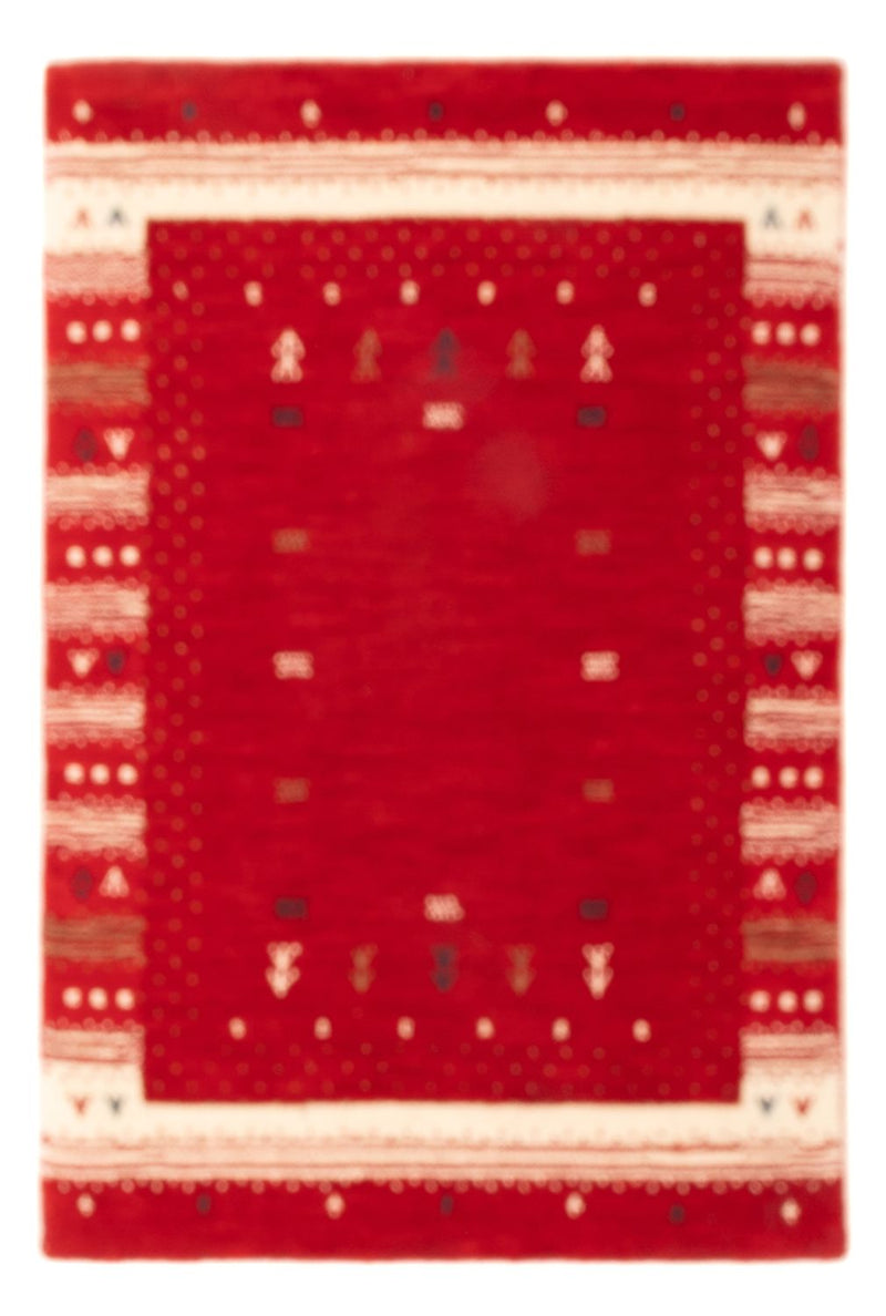 Gabbeh Teppich - Loribaft Softy - 90 x 60 cm - rot