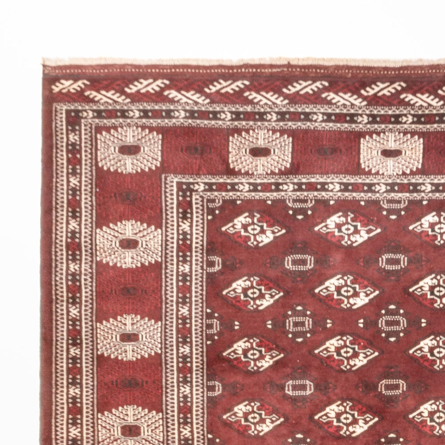 Tapis Turkaman - 380 x 260 cm - rouge foncé