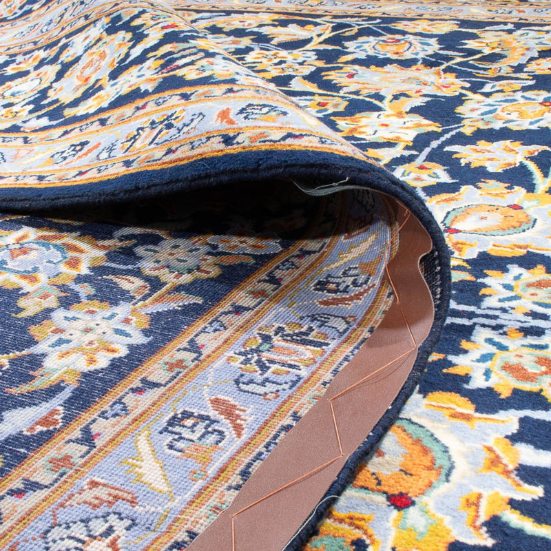 Tapis persan - Keshan - 402 x 288 cm - bleu foncé