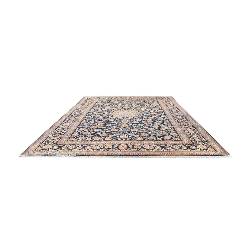 Tapis persan - Keshan - 402 x 288 cm - bleu foncé