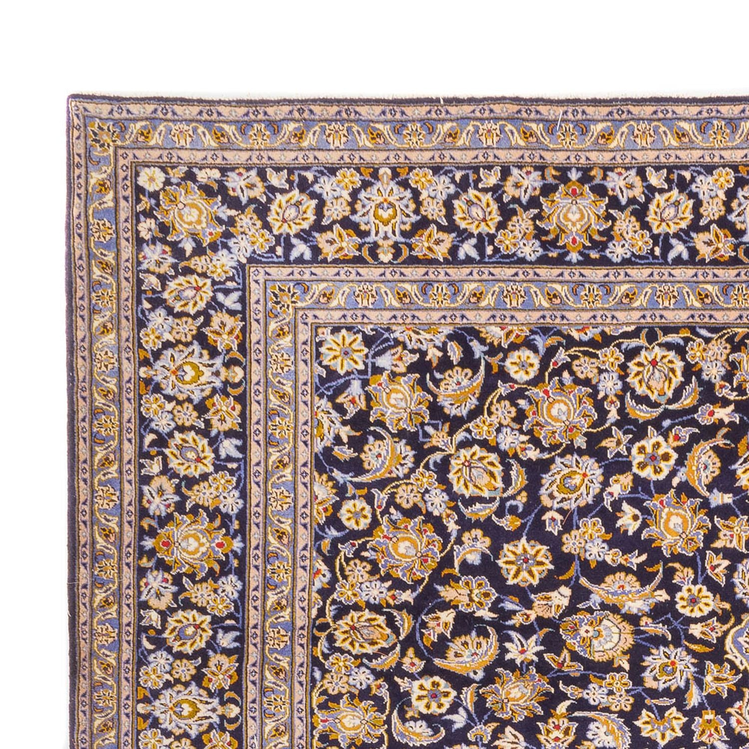 Tapis persan - Keshan - 420 x 318 cm - bleu foncé