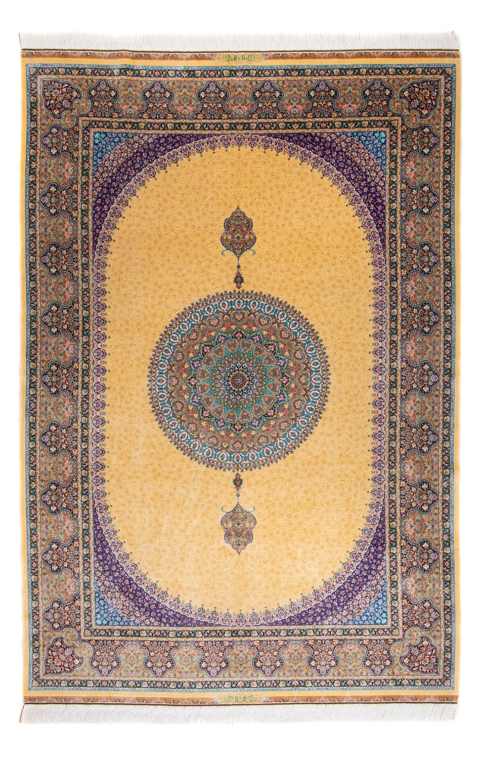 Perserteppich - Ghom - 300 x 200 cm - gold