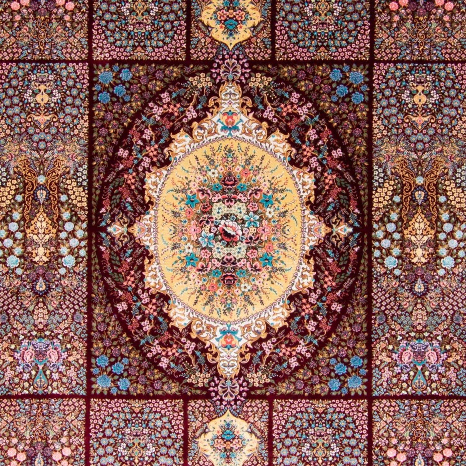 Tapis persan - Ghom - 300 x 200 cm - rouge