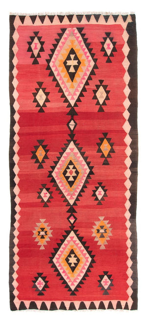 Tapis de couloir Tapis Kelim - Vieux - 387 x 160 cm - multicolore