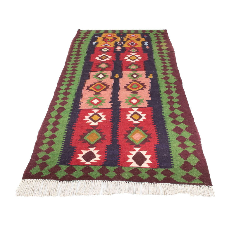 Tapis de couloir Tapis Kelim - Vieux - 275 x 110 cm - multicolore