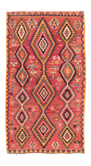 Tapis de couloir Tapis Kelim - Vieux - 310 x 165 cm - multicolore