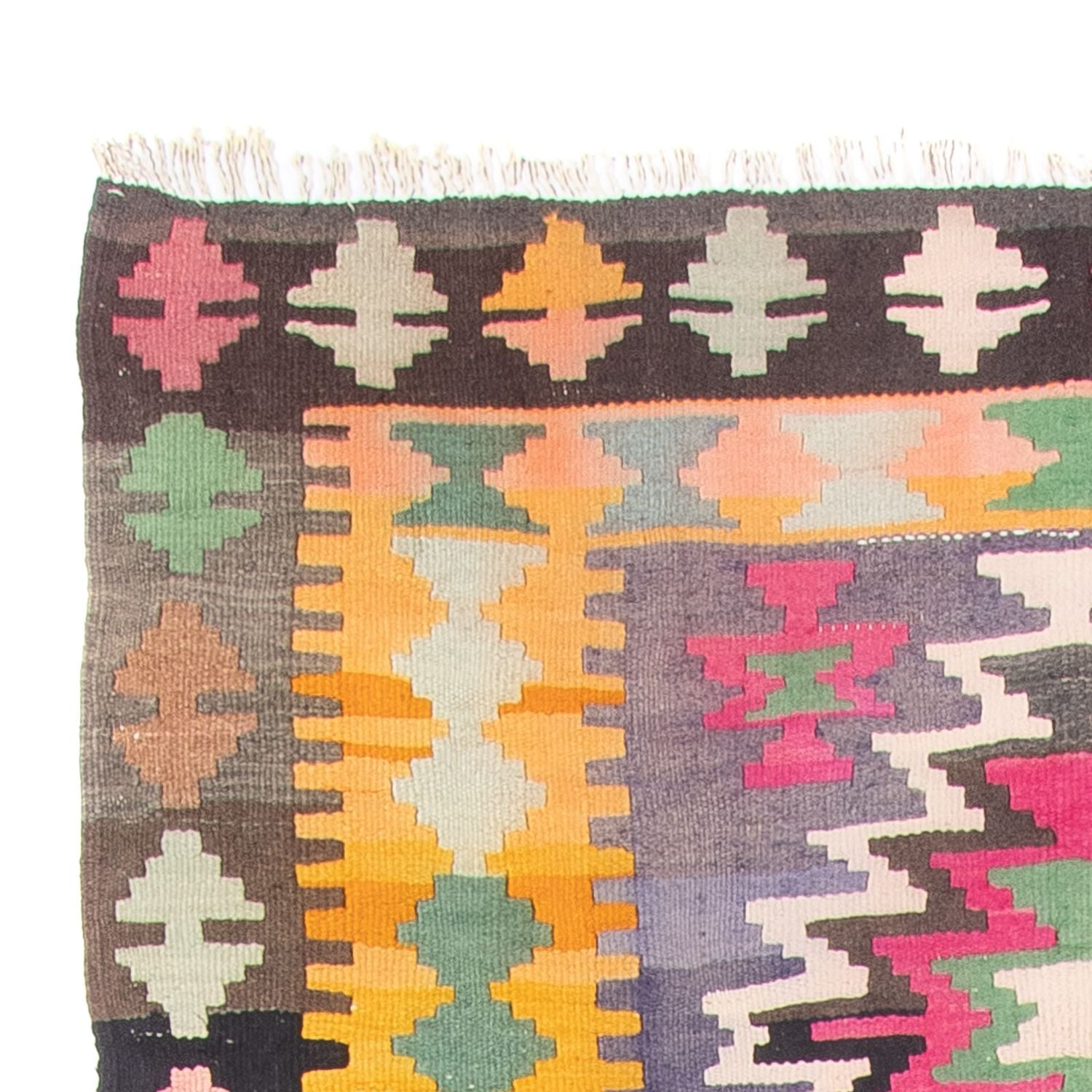 Tapis de couloir Tapis Kelim - Vieux - 360 x 147 cm - multicolore
