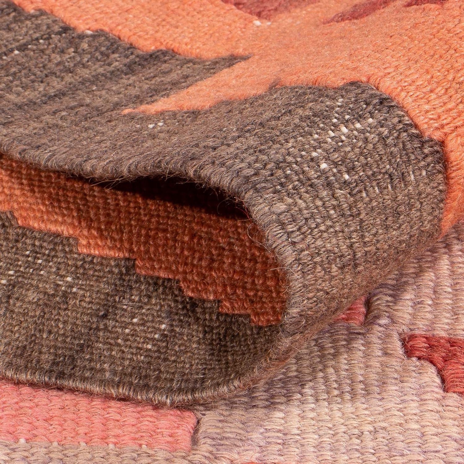 Tapis de couloir Tapis Kelim - Vieux - 270 x 110 cm - multicolore