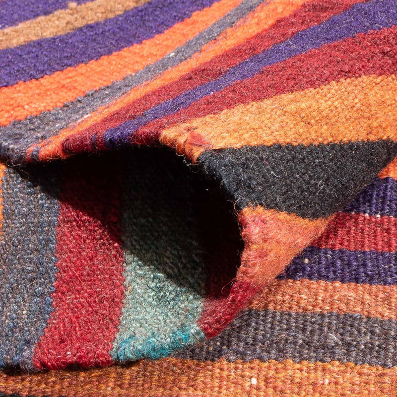 Tapis de couloir Tapis Kelim - Vieux - 300 x 122 cm - multicolore