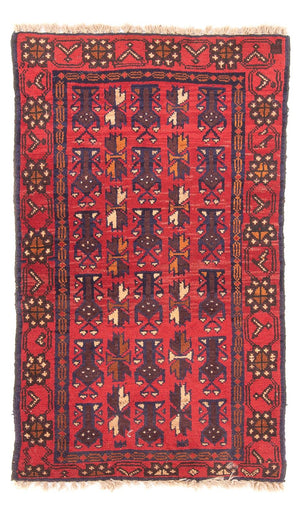Tapis Belutsch - 130 x 74 cm - rouge