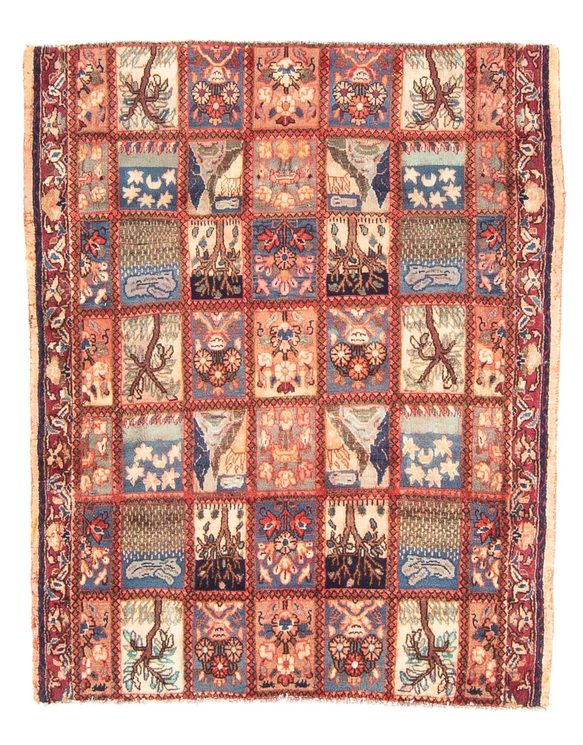 Perserteppich - Ghom - 128 x 105 cm - mehrfarbig