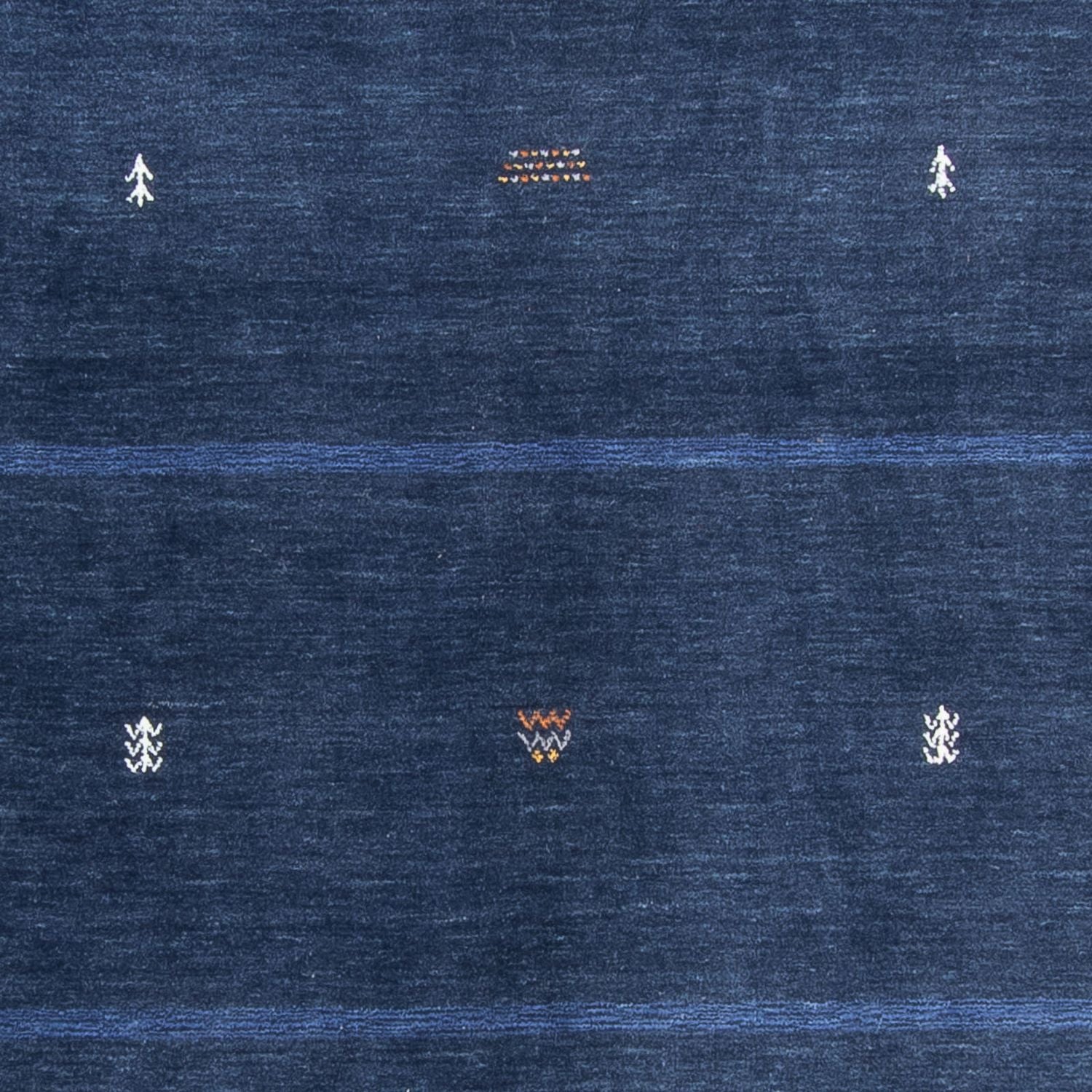 Tapis Gabbeh - Loribaft Softy - 240 x 174 cm - bleu foncé