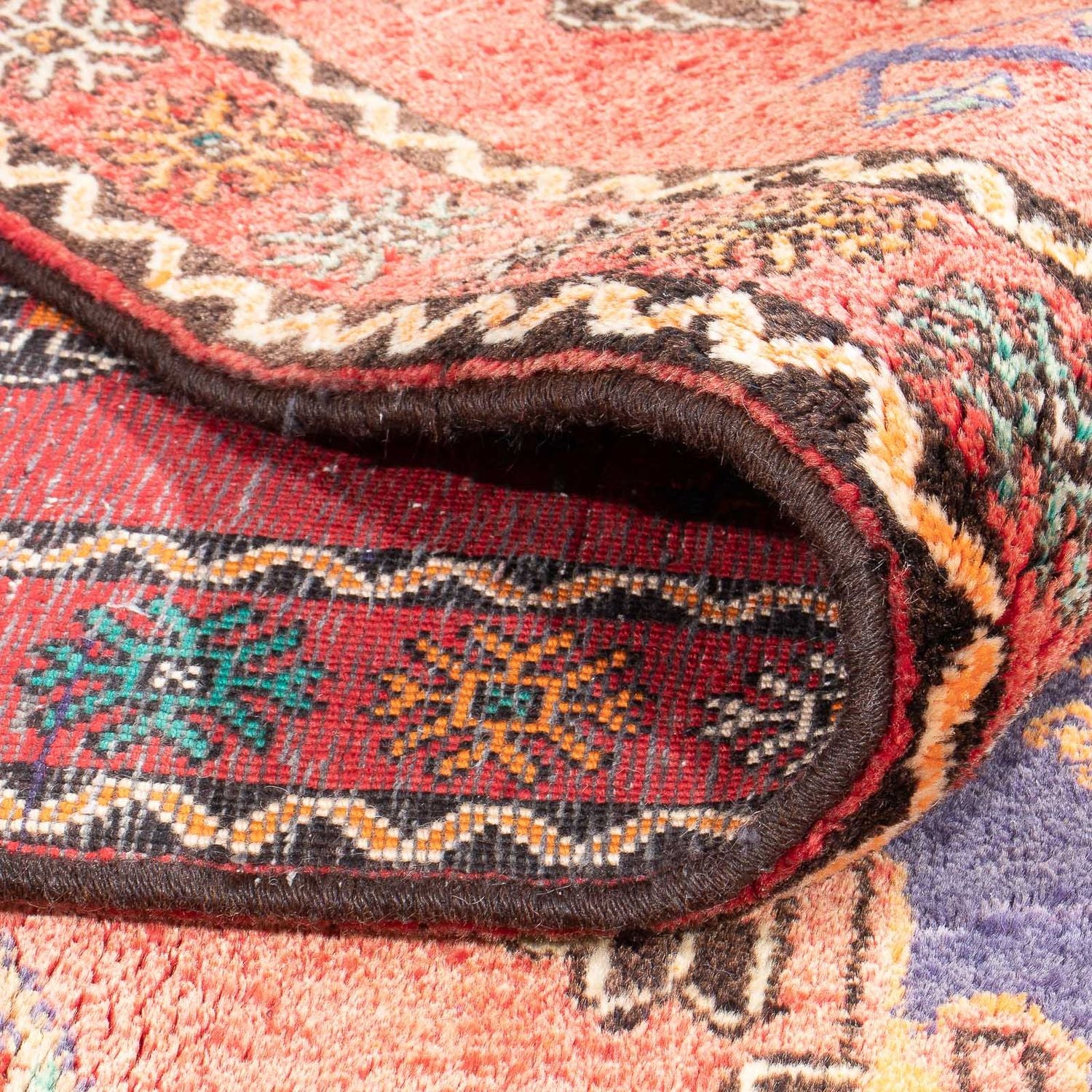 Tapis de couloir Tapis persan - Nomadic - 258 x 125 cm - orange