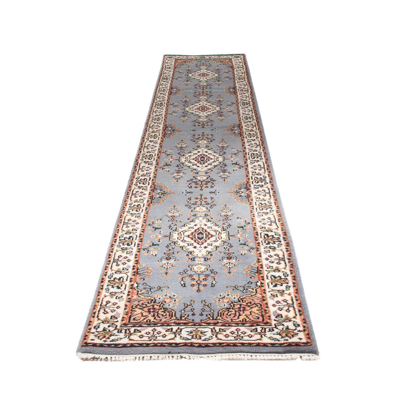 Tapis de couloir Tapis oriental - Indus - 400 x 80 cm - bleu clair