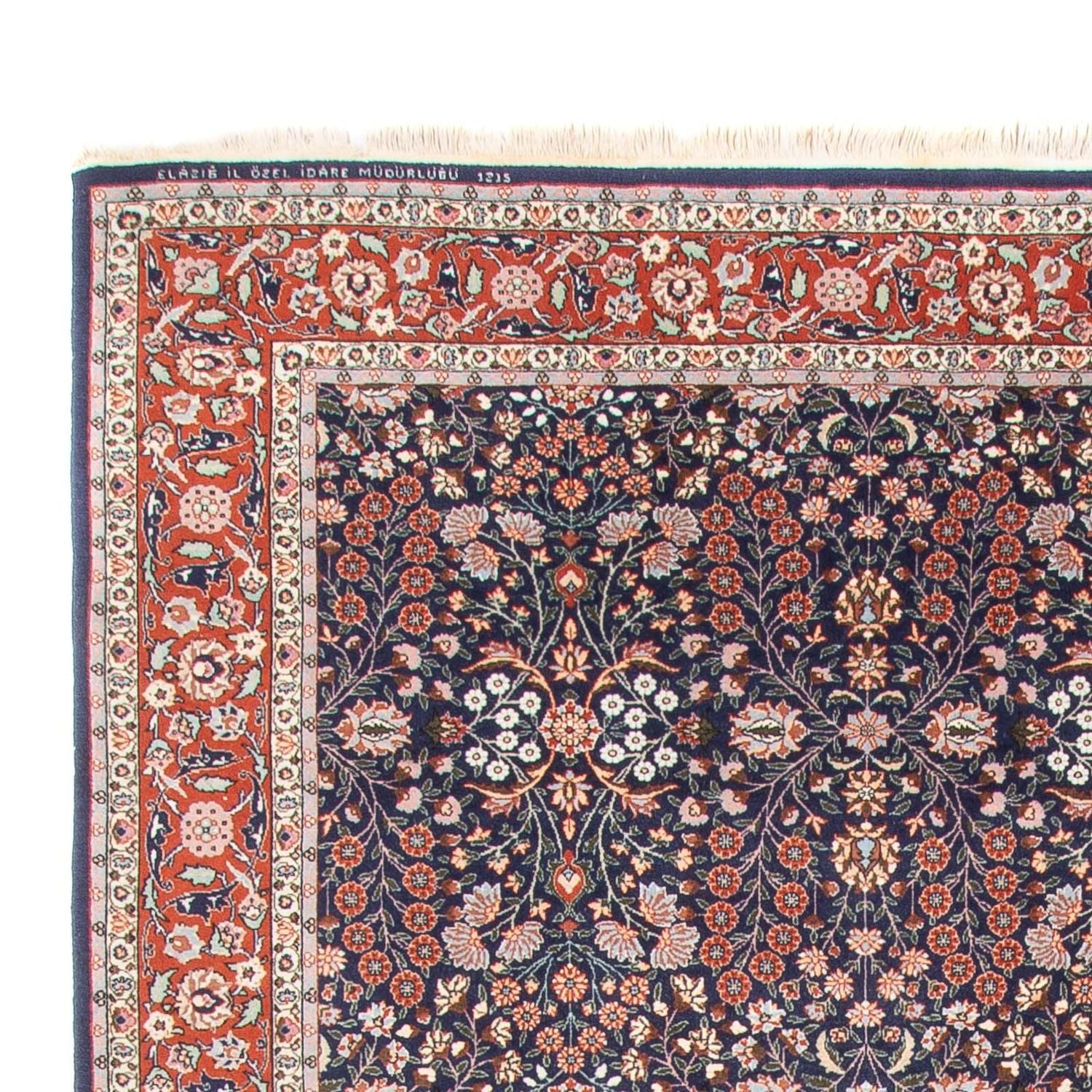 Tapis oriental - Hereke - 363 x 237 cm - bleu foncé