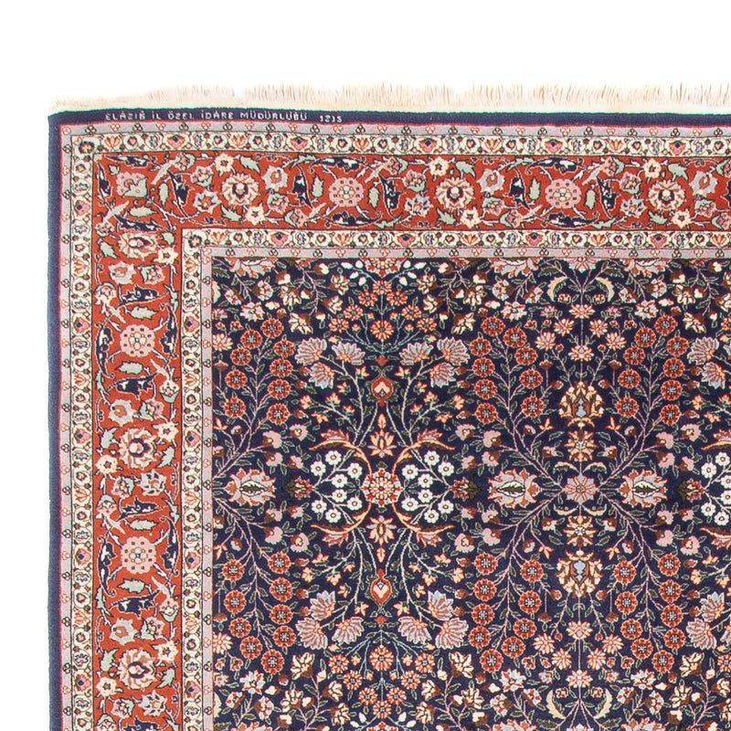 Tapis oriental - Hereke - 363 x 237 cm - bleu foncé