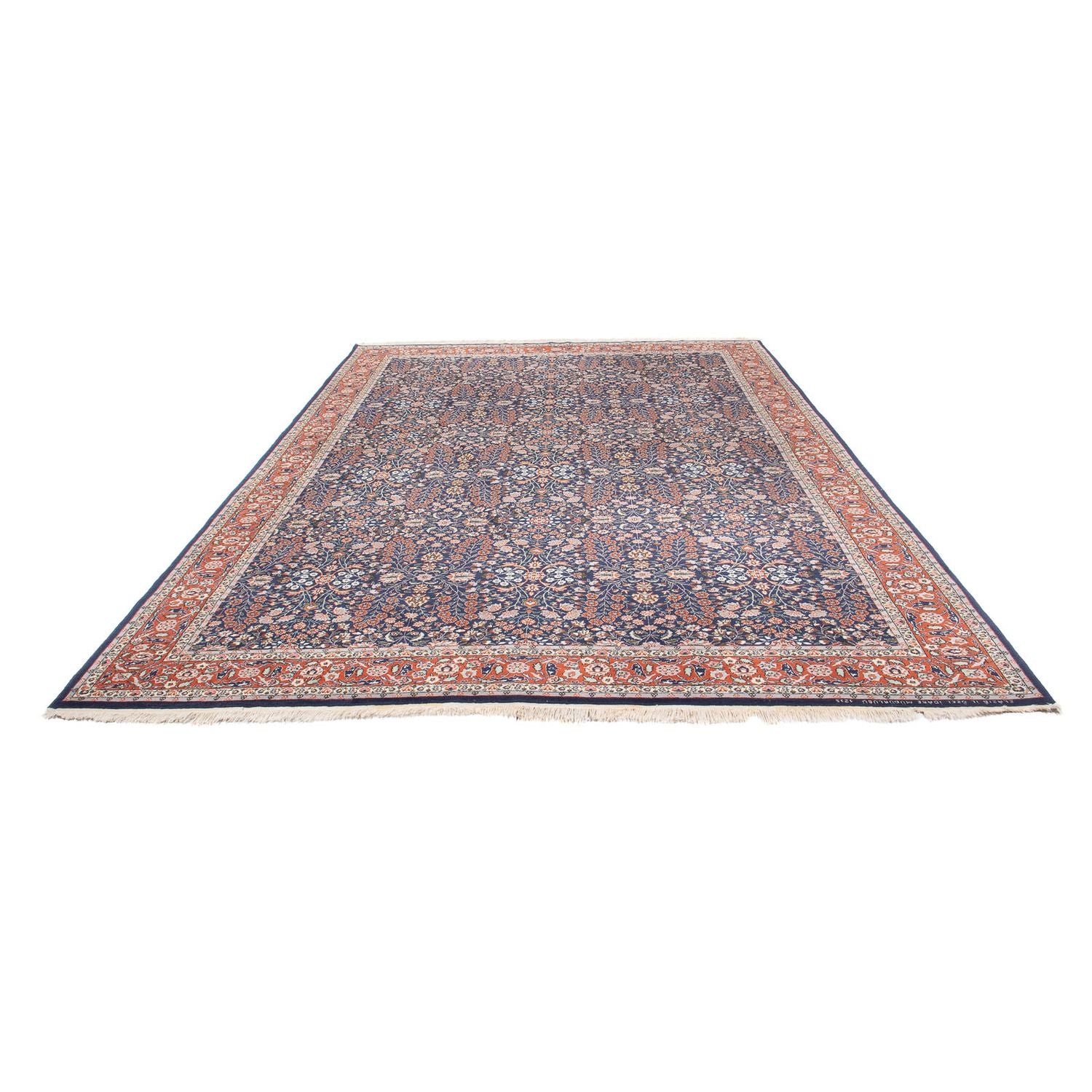 Tapis oriental - Hereke - 363 x 237 cm - bleu foncé