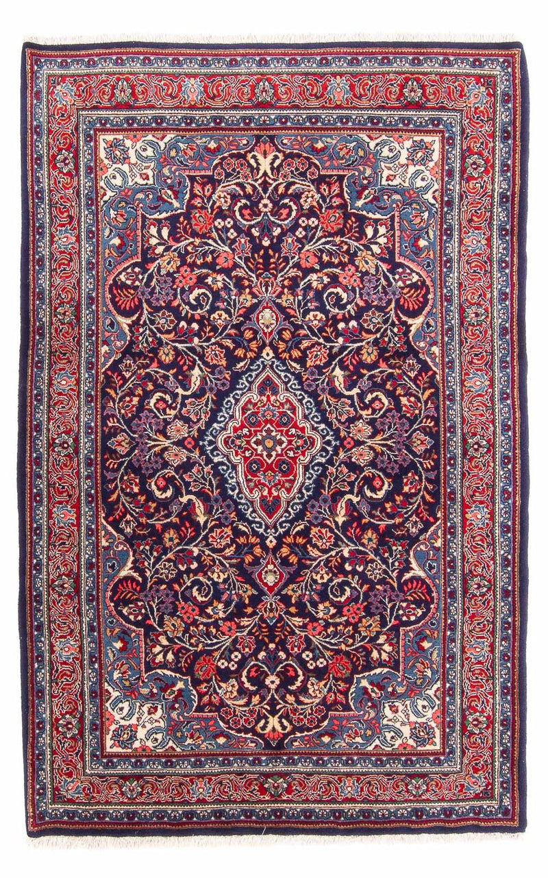 Tapis persan - Classique - 211 x 137 cm - bleu foncé