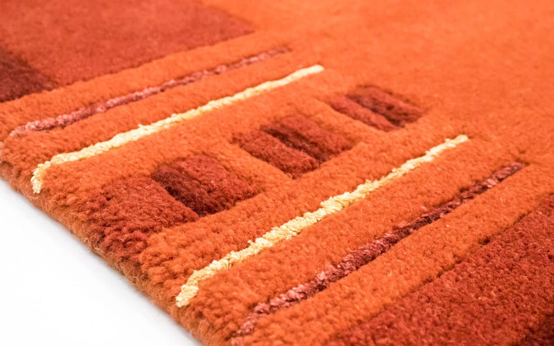 Tapis Népalais - 239 x 173 cm - orange