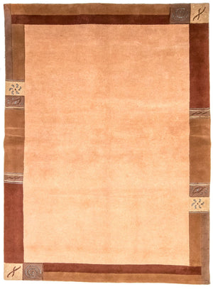 Tapis Népalais - 238 x 172 cm - marron clair