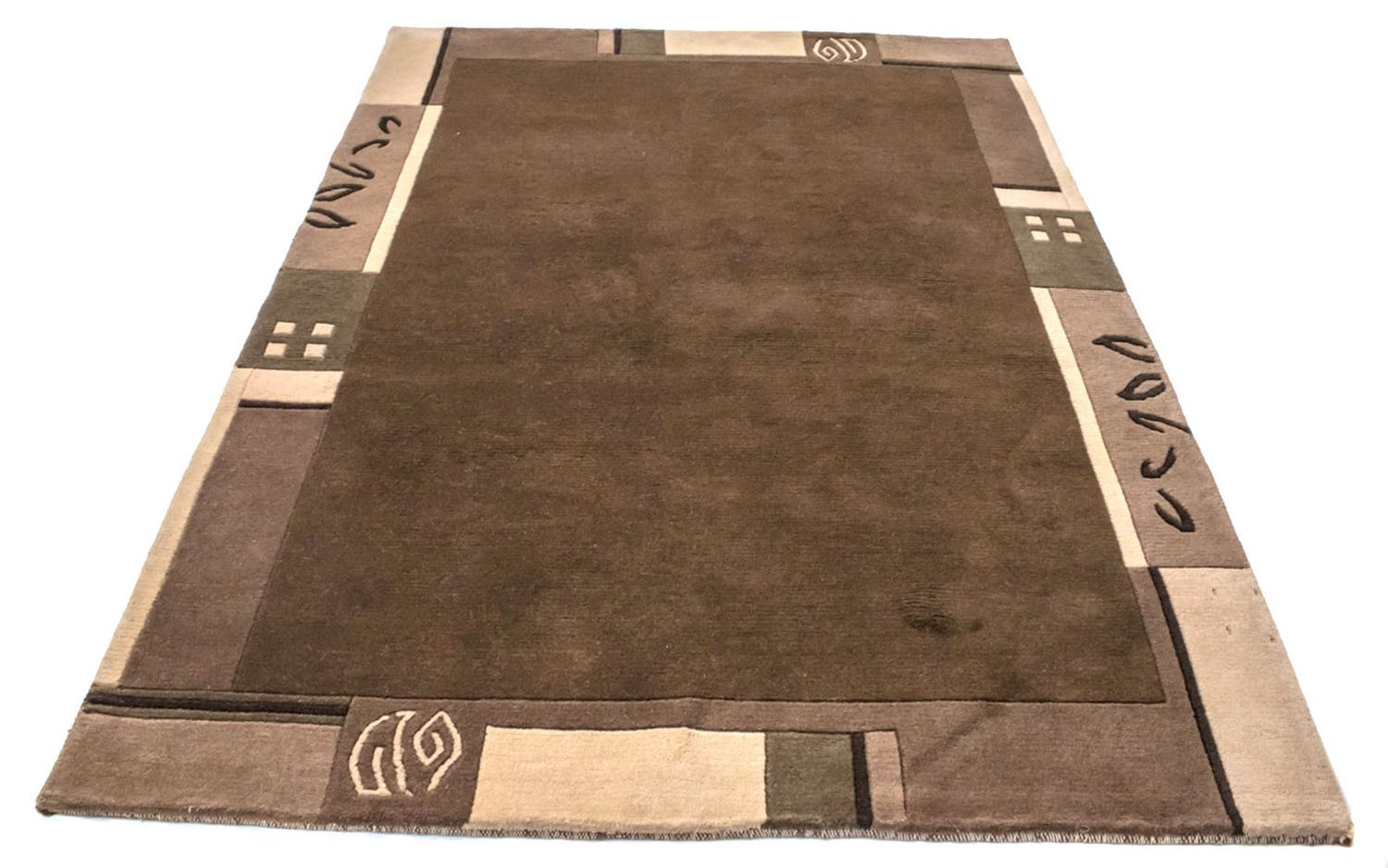 Nepal Teppich 199 x 144 cm - braun