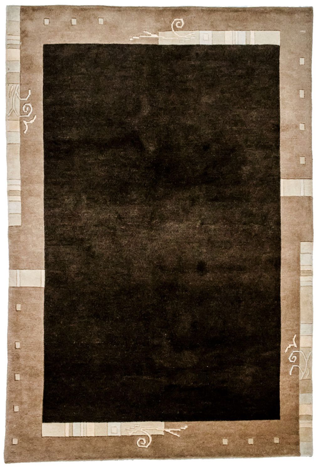Tapis Népalais - 201 x 141 cm - marron