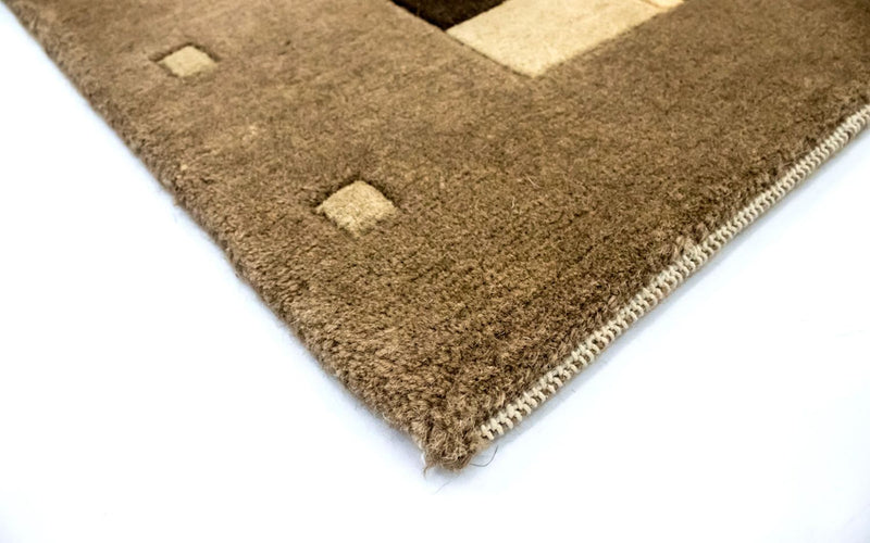 Tapis Népalais - 201 x 141 cm - marron