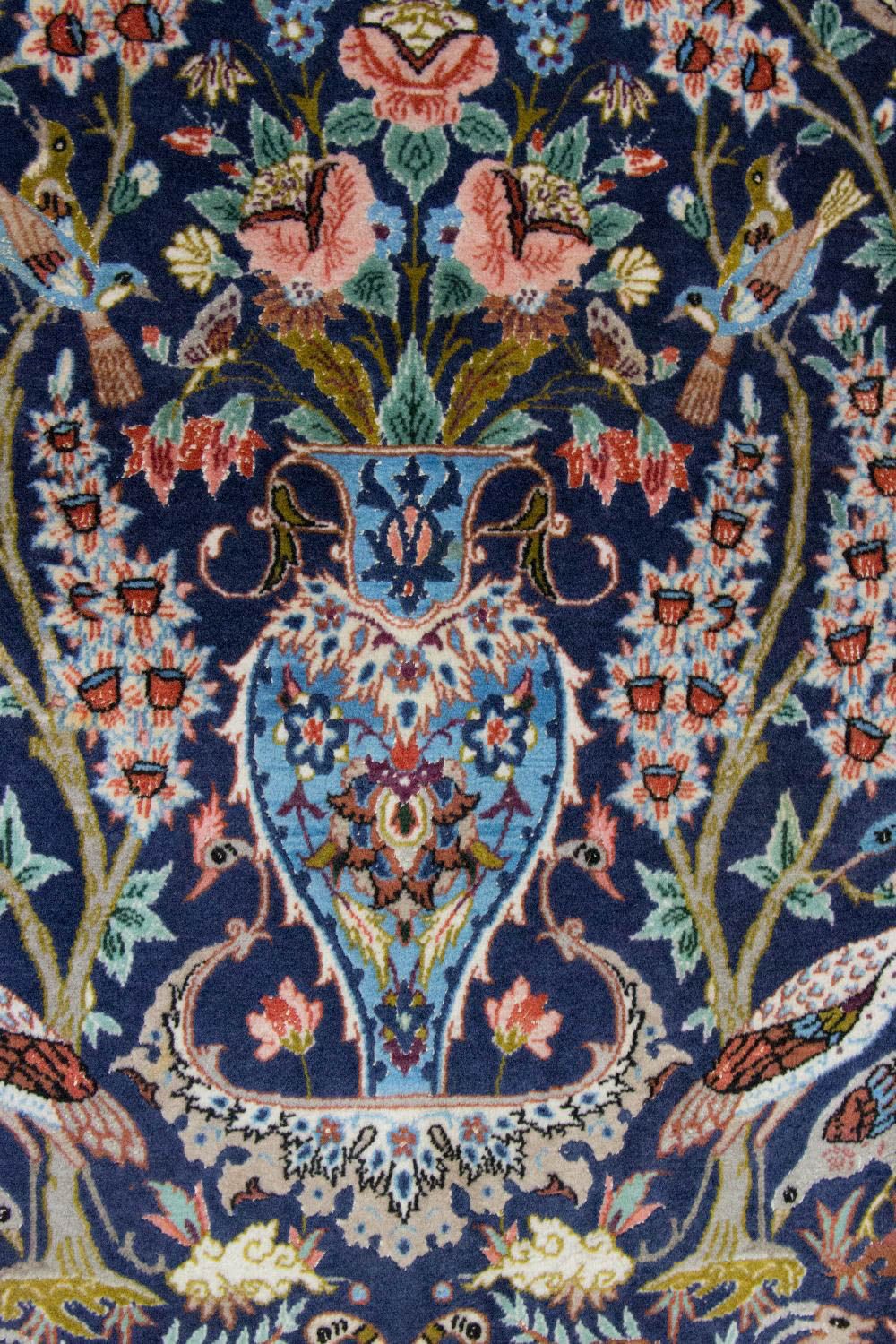 Tapis persan - Isfahan - Premium - 160 x 106 cm - bleu foncé