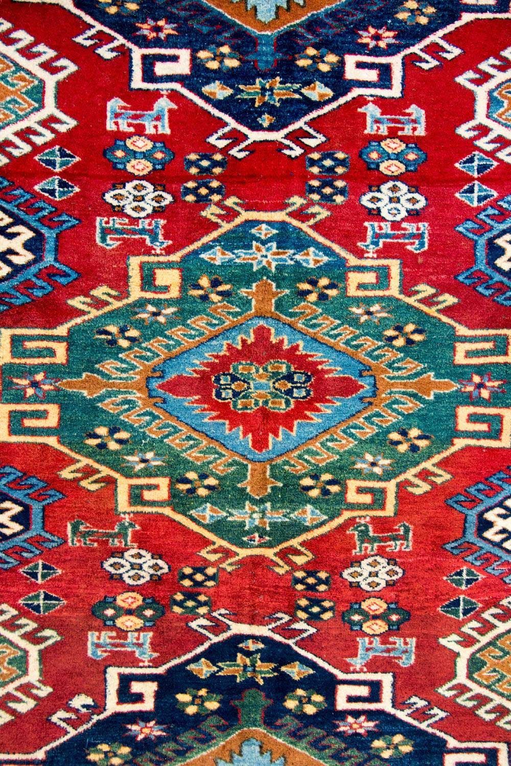 Tapis Ziegler - Kazak carré  - 217 x 193 cm - rouge