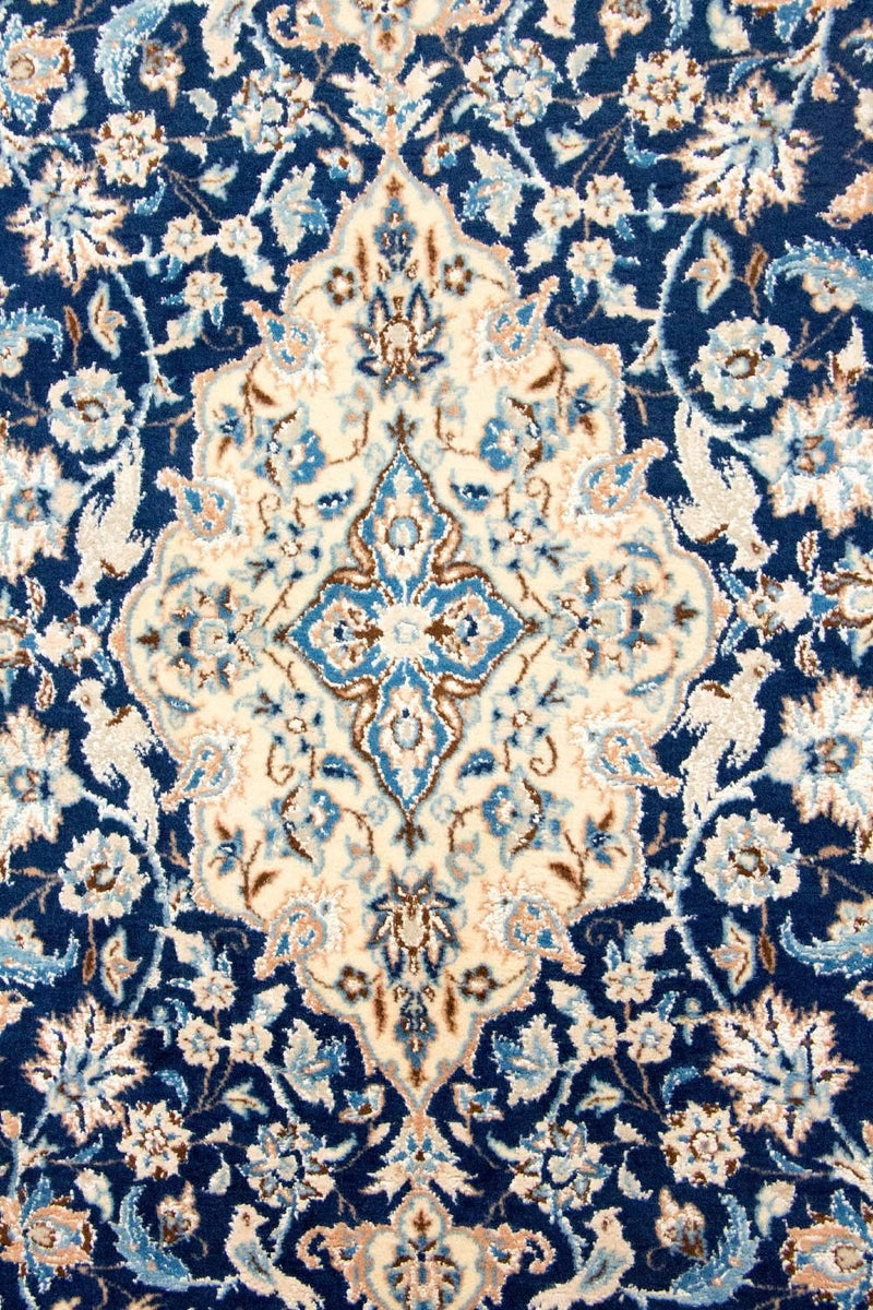 Tapis persan - Nain - Royal - 180 x 116 cm - bleu foncé