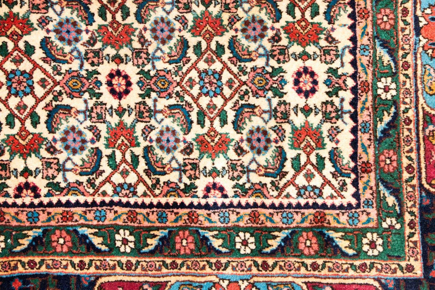 Tapis persan - Bidjar - 315 x 223 cm - bleu foncé