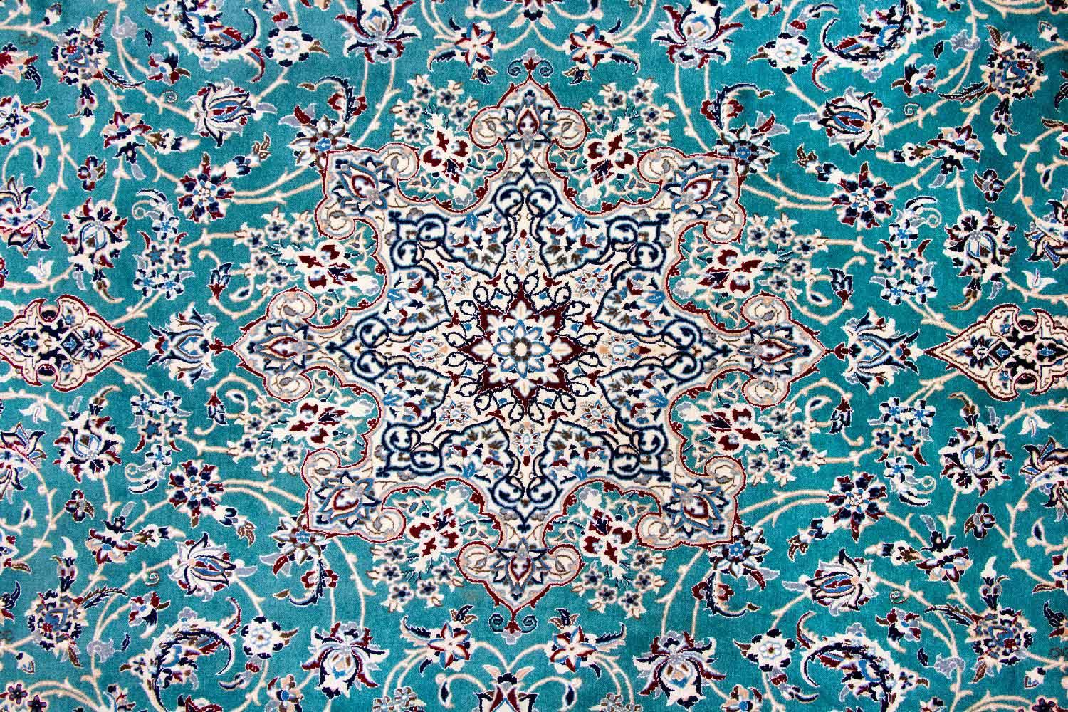 Tapis persan - Nain - Premium - 357 x 219 cm - vert