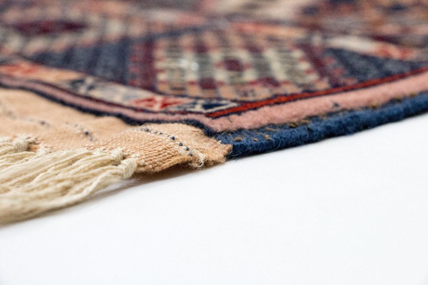 Tapis afghan - 140 x 120 cm - rose