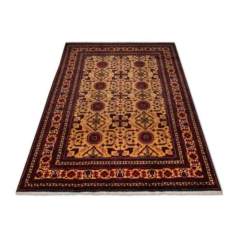Tapis afghan - Hatschlu - 290 x 202 cm - jaune